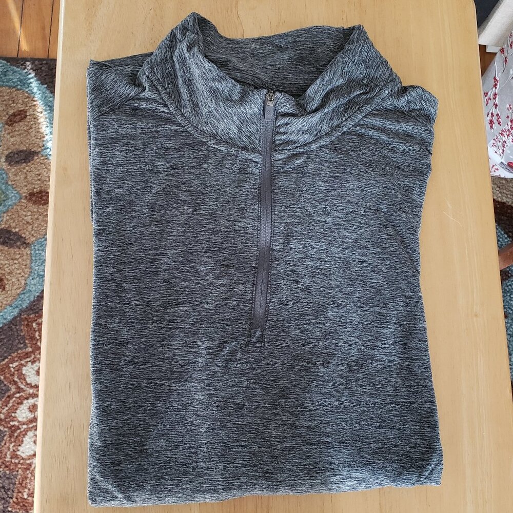 EUC Men's Kyodan gray heather yoga quarter zip large - Picture 1 of 8